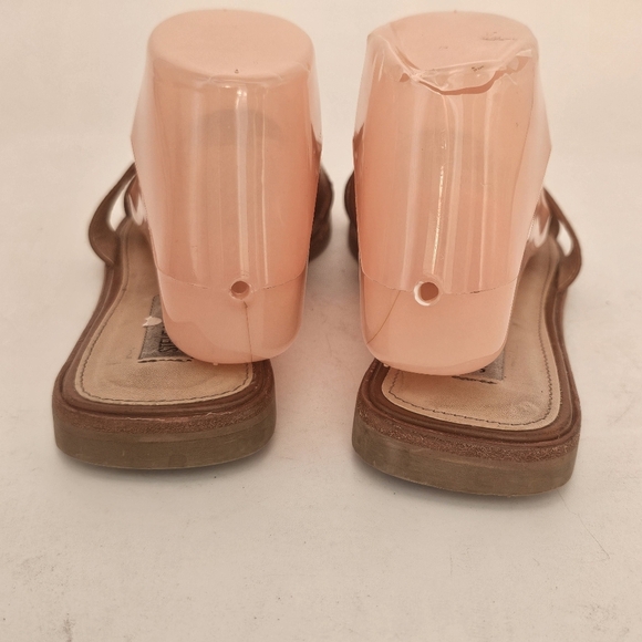 Steve Madden Hadyn Slide Sandals, Cognac Leather, Size 8.5, Preowned - Picture 4 of 10